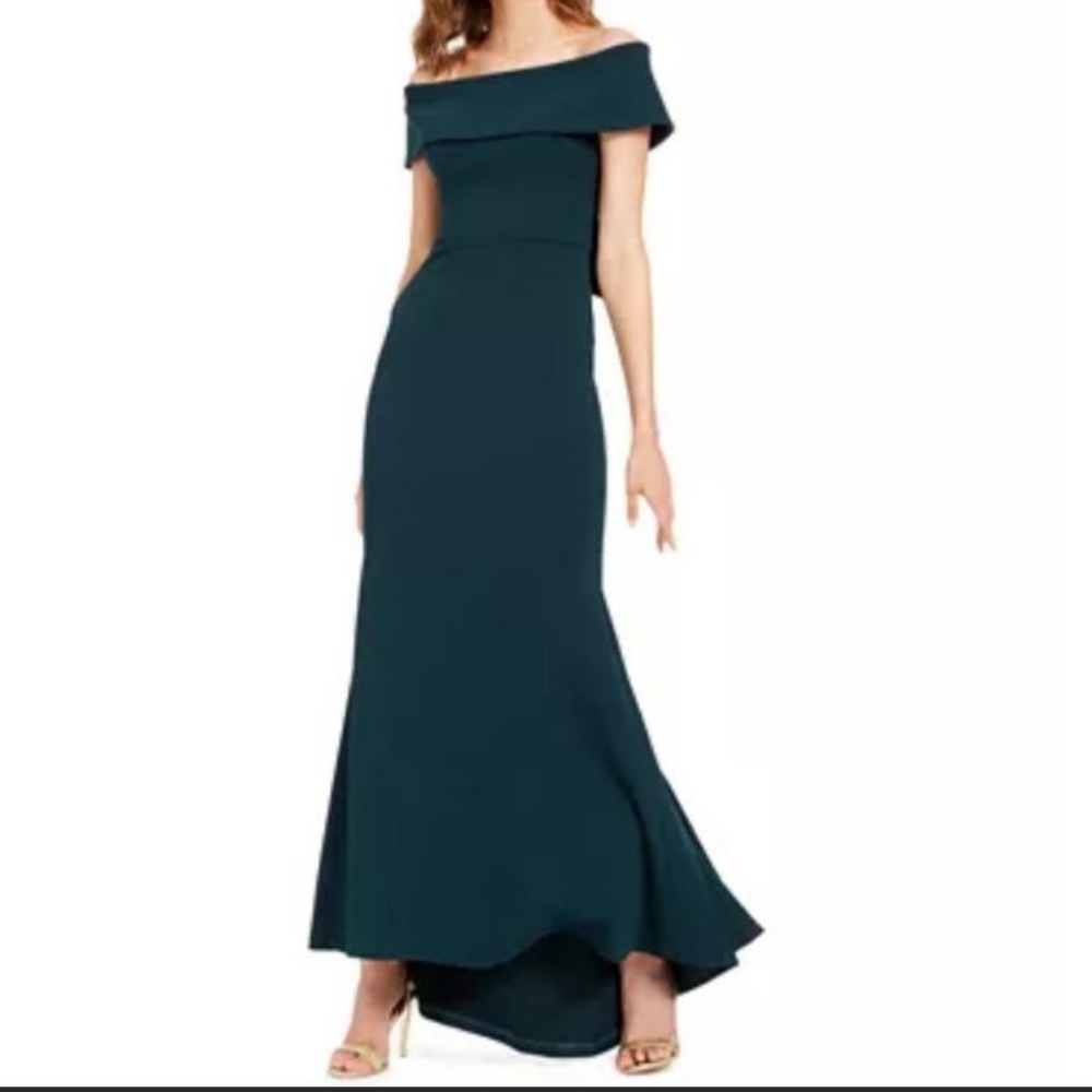 Long off shoulder dress
